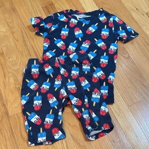 Old Navy Kids Pajama Set - Navy with Popsicle Print, 8